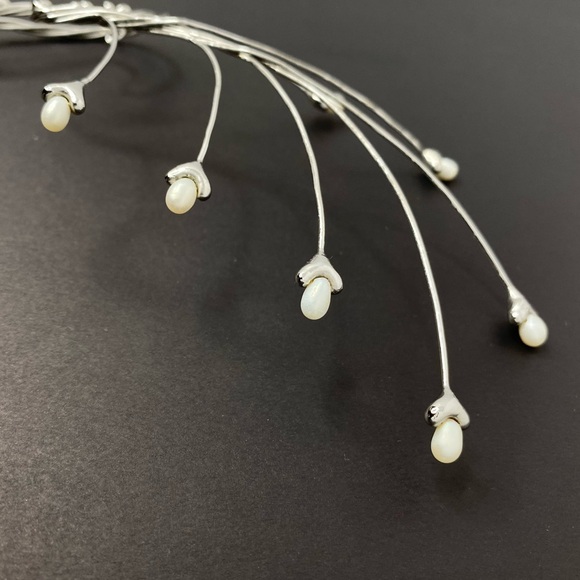 ELVEN EAR GEAR PEARL WING ELABORATE EARRING CULTURED PEARLS & SILVER RIGHT EAR! - Picture 7 of 14